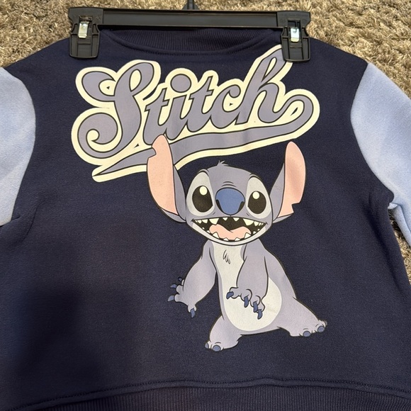 Kids Navy Blue and Light Blue Stitch Sweatshirt - Picture 4 of 6